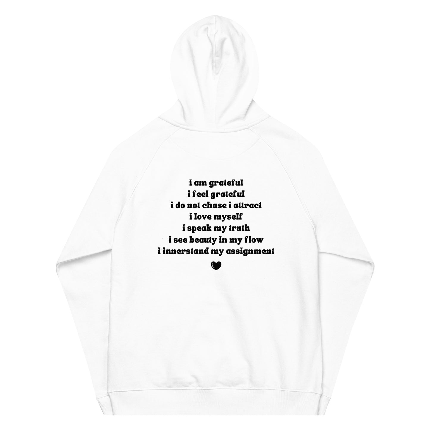Make Inner Self A High Priority - Unisex eco raglan hoodie